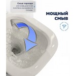 Унитаз-компакт Baniera Халкида Торнадо 3.0 безободковый с быстросъемным сиденьем микролифт, 620х340х770, B12004