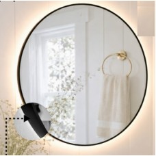 Зеркало Baniera Спарта D800 LED Black с подсветкой, круглое, сенсор B25001 Зеркало Baniera Спарта D800 LED Black с подсветкой, круглое, сенсор B25001