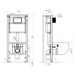 Инсталляция для унитазов АНИ пласт WC1110 1350х500х225 мм Инсталляция для унитазов АНИ пласт WC1110 1350х500х225 мм