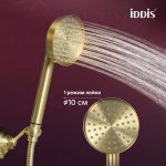 Смеситель IDDIS для ванны с душем, лейка 1 режим, шланг 1,5 м, стиль ретро, золото матовое, Виндзор (Windsor), WINMG00i02