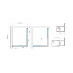 Душевое ограждение Vegas Glass ZA-F Novo h200 120x110 07 10 профиль матовый хром, стекло сатин