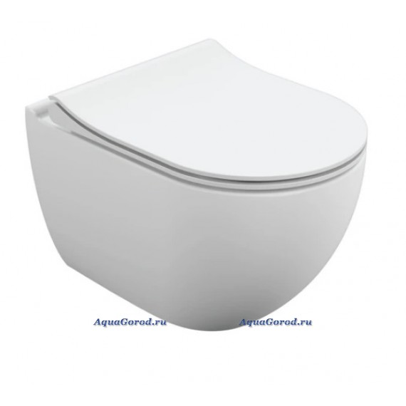 Унитаз подвесной Cersanit Brasko Smart Clean On DPL EO slim LP A64824 безободковый, с микролифтом Унитаз подвесной Cersanit Brasko Smart Clean On DPL EO slim LP A64824 безободковый, с микролифтом