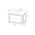 Тумба с раковиной IDDIS Оксфорд Нео (Oxford Neo) подвесная, 80 см, белый, OXN80W0i95K подходит умыв. 0108000i28