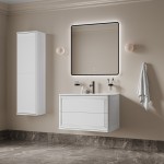 Тумба с раковиной IDDIS Оксфорд Нео (Oxford Neo) подвесная, 80 см, белый, OXN80W0i95K подходит умыв. 0108000i28