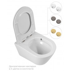 Унитаз подвесной CEZARES LINER безободковый смыв торнадо с сиденьем CZR-3808-53-TH-TOR/SC Унитаз подвесной CEZARES LINER безободковый смыв торнадо с сиденьем CZR-3808-53-TH-TOR/SC