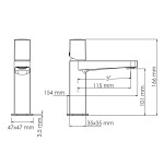 Смеситель для раковины WasserKraft Naab Saale белый матовый 9503