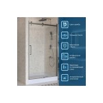 Душевая дверь в нишу BelBagno Marino 2 профиль оружейная сталь стекло прозрачное MARINO-2-BF-1-120-C-GM