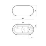 Зеркало Iddis Юник (Uniq)с подсветкой 3 в 1, два навеса, 90/45 см UNI9045i98