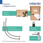 Смеситель для раковины Milardo Поли (Poli) хром глянцевый POLSB00M01