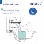 Смеситель для раковины Milardo Поли (Poli) хром глянцевый POLSB00M01