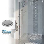 Душевая перегородка GuteWetter LUX DOOR 45х200 бесцветное стекло хром глянец GK-601N