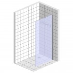 Душевая перегородка GuteWetter LUX DOOR 45х200 бесцветное стекло хром глянец GK-601N