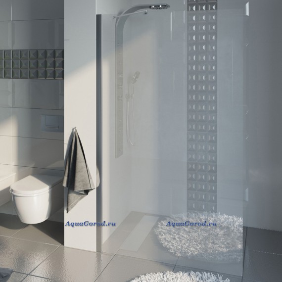 Душевая перегородка GuteWetter LUX DOOR 45х200 бесцветное стекло хром глянец GK-601N