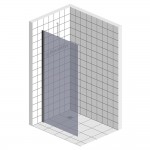 Душевая перегородка GuteWetter LUX DOOR 45х200 бесцветное стекло хром глянец GK-601N