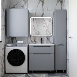 Тумба с раковиной Style Line Марелла 70 напольная серая СС-00002400/СС-00002368