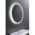 Комплект мебели BelBagno Etna 80 тумба с раковиной + зеркало bianco lucido ETNA-800-2C-SO-BL-P/BB-8099-80/SPC-RNG-700-LED-TCH-WARM