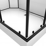 Душевая кабина Loranto NEO 120x80x190 низкий поддон прозрачное стекло профиль черный-матовый CS-21813