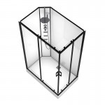 Душевая кабина Loranto NEO 120x80x190 низкий поддон прозрачное стекло профиль черный-матовый CS-21813