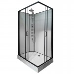 Душевая кабина Loranto NEO 120x80x190 низкий поддон прозрачное стекло профиль черный-матовый CS-21813