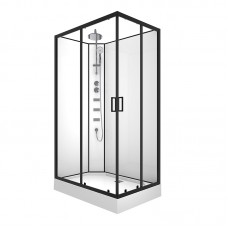 Душевая кабина Loranto NEO 120x80x190 низкий поддон прозрачное стекло профиль черный-матовый CS-21813