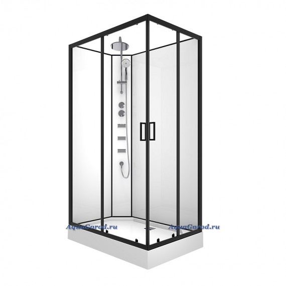 Душевая кабина Loranto NEO 120x80x190 низкий поддон прозрачное стекло профиль черный-матовый CS-21813