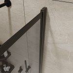 Шторка на ванну Terminus Ното 01 слайдер 1500х900 профиль черный тонированное стекло 1CS150х90BT