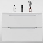 Тумба с раковиной Style Line Марелла 80 подвесная белый матовый СС-00002410/СС-00002376
