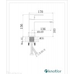 Cмеситель для раковины Knotlor белый матовый KN-20/W