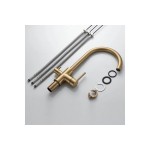Смеситель для кухни Shevanik золотой сатин S128G