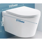 Унитаз подвесной Baniera Афина BW23 Торнадо Invisible с сиденьем SoftClose, 515х355х365 мм Унитаз подвесной Baniera Афина BW23 Торнадо Invisible с сиденьем SoftClose, 515х355х365 мм