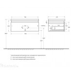 Тумба под умывальник Cezares Slider 80 подвесная 1 ящик черная фьюжн SLIDER-800-1C-SO-NF-P