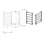 Полотенцесушитель Двин J Neo 4657795054365 80x55 см, подключение справа, слева, матовое золото, лесенка Полотенцесушитель Двин J Neo 4657795054365 80x55 см, подключение справа, слева, матовое золото, лесенка