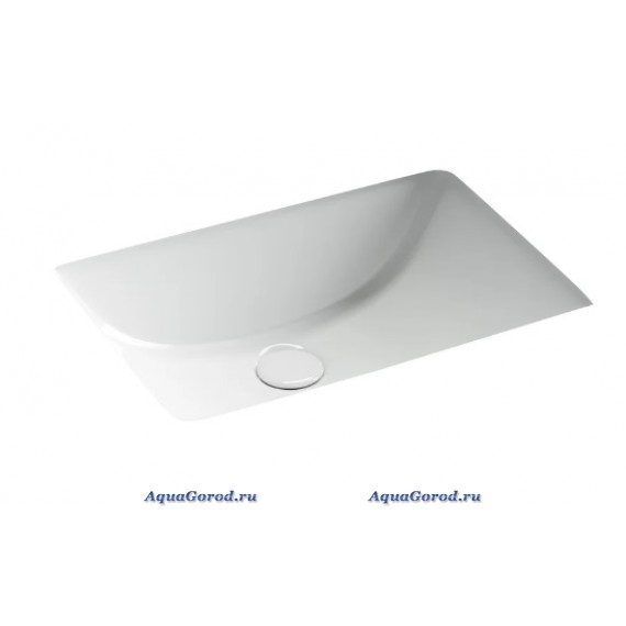 Раковина встраиваемая снизу Ceramicanova Era CN15001 52 глянцевая белая, прямоугольная