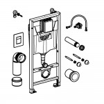 Инсталляция Grohe Rapid SL 3 в 1 с кнопкой смыва + Унитаз подвесной Grossman Style горизонтальный выпуск сиденье микролифт белый Grohe 38929000/GR-4475S
