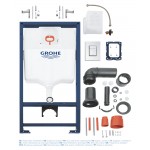 Инсталляция Grohe Rapid SL 3 в 1 с кнопкой смыва + Унитаз подвесной Grossman Style горизонтальный выпуск сиденье микролифт белый Grohe 38929000/GR-4475S