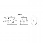 Инсталляция Grohe Rapid SL 3 в 1 с кнопкой смыва + Унитаз подвесной Grossman Style горизонтальный выпуск сиденье микролифт белый Grohe 38929000/GR-4475S
