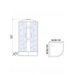 Душевая кабина River NARA LIGHT XL 80/24 MT