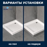 Душевой поддон RGW CR 700х700 керамический квадратный белый 4627172760721