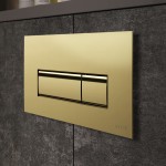 Кнопка смыва для инсталляции VitrA Root Square (Рут Скуэр) глянцевое золото 740-2324