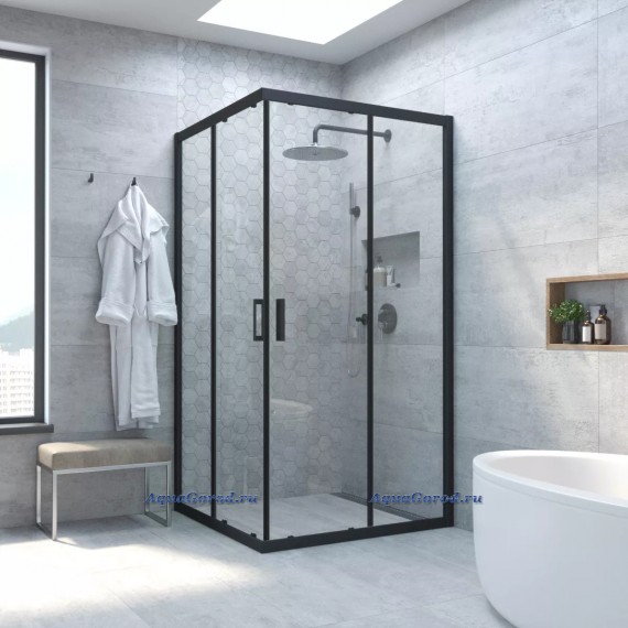 Душевой уголок Vegas-Glass ZA NOVO профиль черный матовый стекло прозрачное ZA NOVO h2000 70 02M 01 Душевой уголок Vegas-Glass ZA NOVO профиль черный матовый стекло прозрачное ZA NOVO h2000 70 02M 01