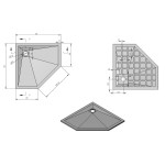 Поддон для душа Vincea VST-4SP9090A антрацит с сифоном 6687823 Поддон для душа Vincea VST-4SP9090A антрацит с сифоном 6687823