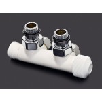 Комплект нижнего подключения термостатический SR Rubinetterie Tondera 1/2"х3/4"Е Белый угловой (правый / левый) с термоголовкой ARIA 0684-1500VCEA/N094-0000V00A Комплект нижнего подключения термостатический SR Rubinetterie Tondera 1/2"х3/4"Е Белый угловой (правый / левый) с термоголовкой ARIA 0684-1500VCEA/N094-0000V00A
