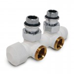 Комплект нижнего подключения термостатический SR Rubinetterie Tondera 1/2"х3/4"Е Белый угловой (правый / левый) с термоголовкой ARIA 0684-1500VCEA/N094-0000V00A Комплект нижнего подключения термостатический SR Rubinetterie Tondera 1/2"х3/4"Е Белый угловой (правый / левый) с термоголовкой ARIA 0684-1500VCEA/N094-0000V00A