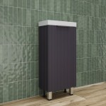 Тумба с раковиной Style Line СОЛО универсальная Графит Нубук ЛС-00002427/ЛС-00000247