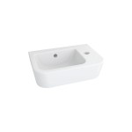 Мини-раковина Lavinia Boho One 37х24,5 подвесная белая в наборе 5 в 1 смеситель справа 20217364R