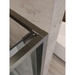 Душевая дверь в нишу CEZARES LUX 120х195 раздвижная прозрачное стекло оружейная сталь LUX-B-FS-11-120-C-GM