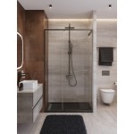 Душевая дверь в нишу CEZARES LUX 120х195 раздвижная прозрачное стекло оружейная сталь LUX-B-FS-11-120-C-GM