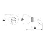 Крепление настенное Lemark поворотное для лейки LM8008B