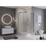 Душевой уголок BelBagno Uno 90х90х195 стекло прозрачное профиль хром глянец Uno -195 R 2 90 C Cr