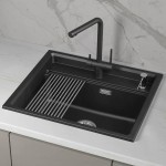 Мойка для кухни Granula Kitchen Space 60х51 прямоугольная черная 6003i шварц